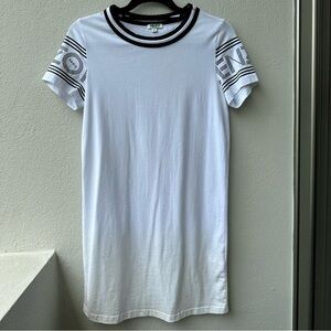 Kenzo Women's Small White Short Sleeve T Shirt Shift Mini Dress Size Small
